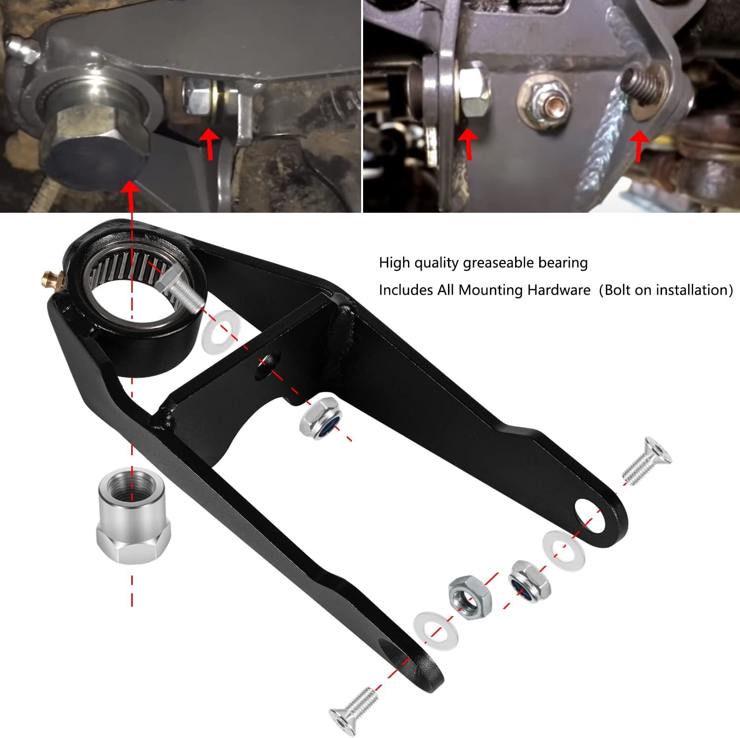 Upgrade 806902 Sector Shaft Brace Set for 20072018 Jeep Wrangler JK