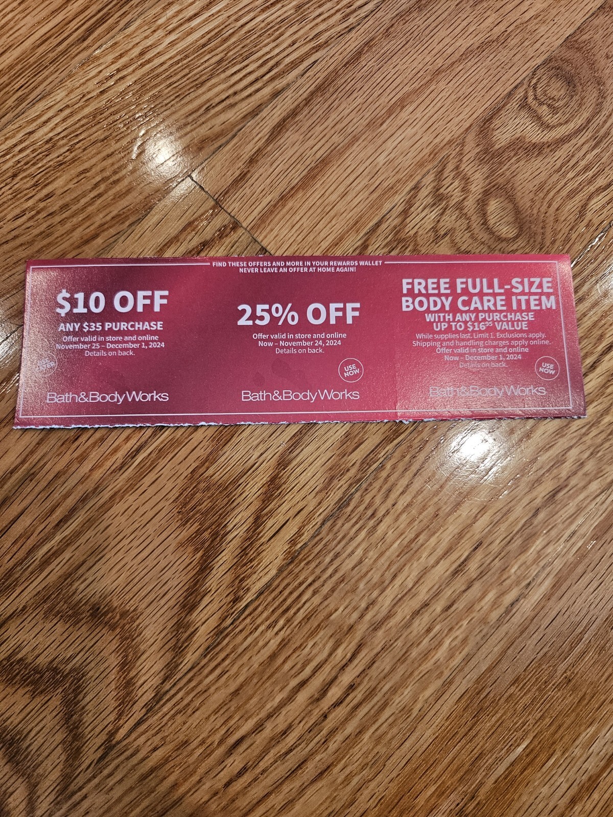 Bath and Body Works Coupons 25 Off, 10 Off, Body Care, Exp 11/24/24