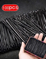 100pcs/Pack Black Hair Clip For Women, Side Clip For Bangs, Hairpin For Fixing