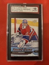 2016 17 Upper Deck Young Guns Charlie Lindgren Rookie RC KSA 10 GEM-MINT