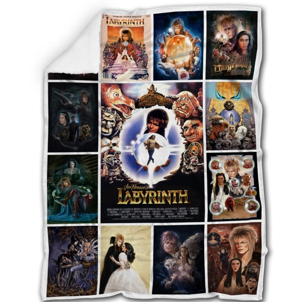 Labyrinth Blanket, Labyrinth 80s Movie Fleece, Sherpa Blankets Magic Dance