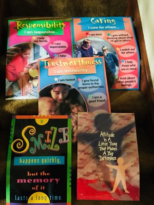 Trend Enterprise Home school teacher poster lot of 5 Laminated 