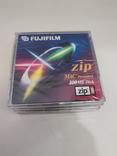 Lot Of 4 Fujifilm 100MB Mac Formatted Zip Disc New Sealed - 第 2/2 張圖片