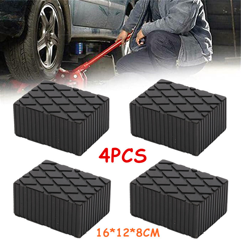 4PCS Universal Scissor Car Lift Pad Ramp Jacking Rubber Support Block
