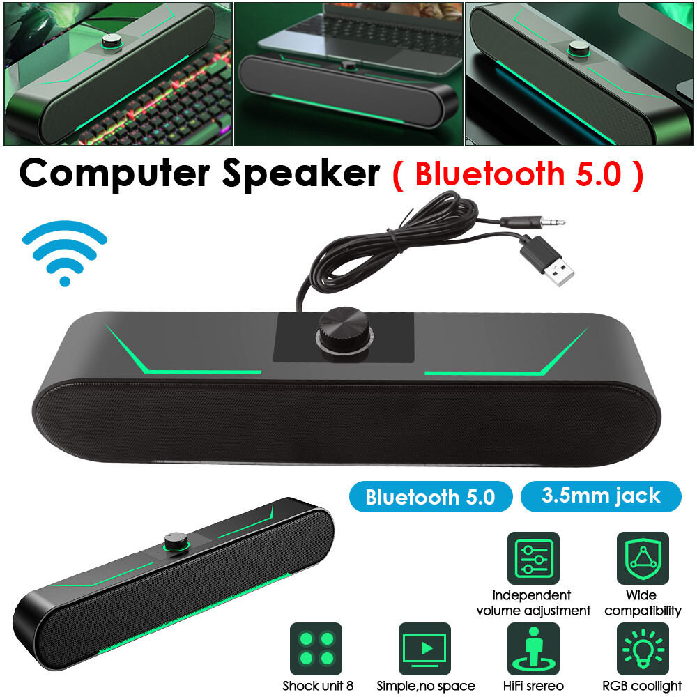 Desktop Computer USB Wired Bluetooth Game Speaker Stereo Sub