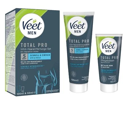 Veet Men Intim-Haarentfernungs-Set - Enthaarungscreme für den Intimbereich, für