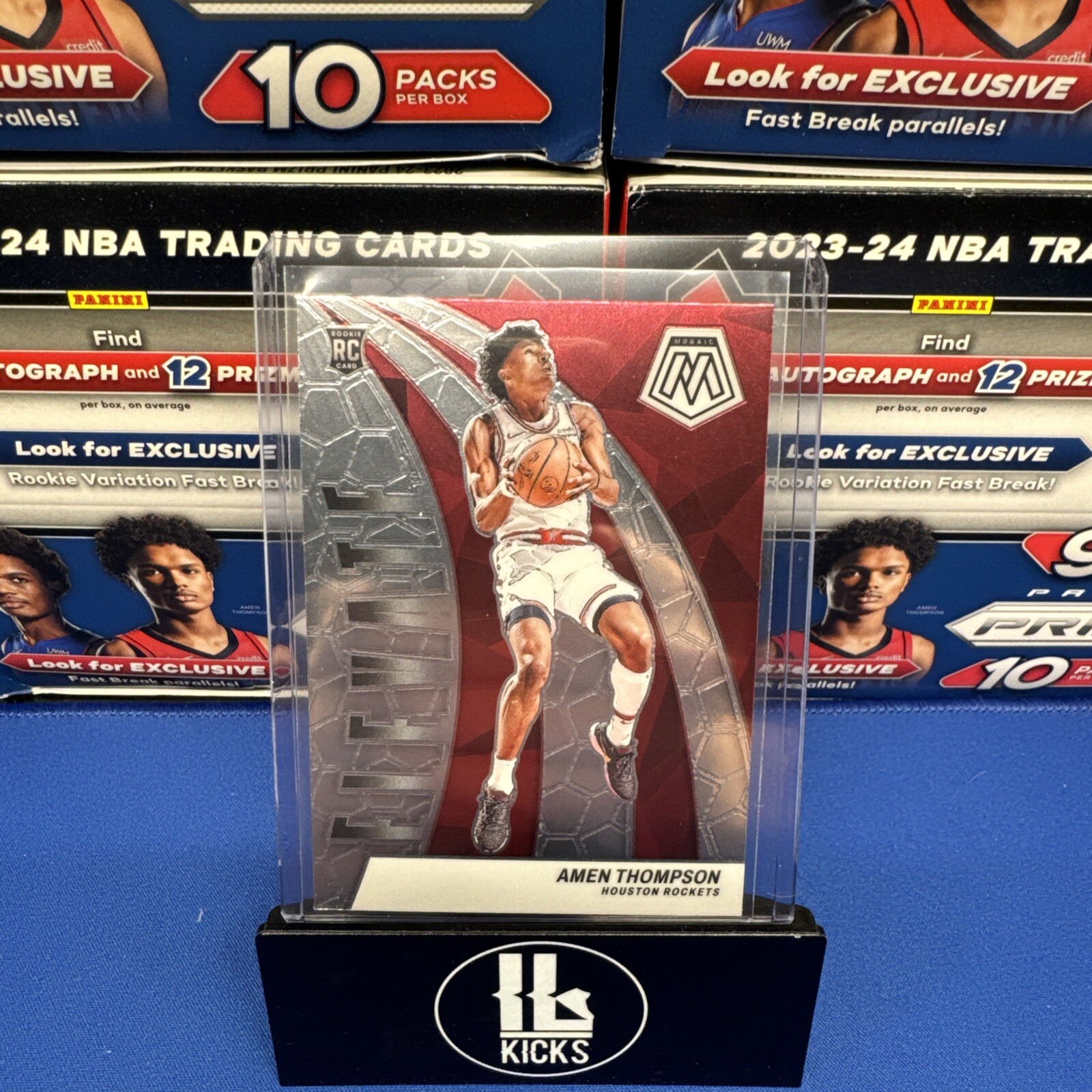 2023-24 Panini Mosaic Elevate #13 Amen Thompson Houston Rockets RC