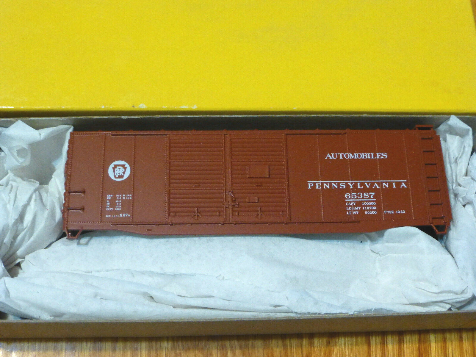 Prr X37 Accurail 3009 HO Pennsylvania PRR 40' DD Steel X37s Automobile Boxcar ...