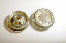 1 Pair Large Slot Car Chrome Wire Wheels 1962 Strombecker Original Vintage NOS