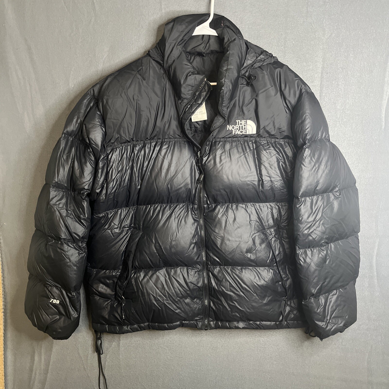 The North Face Nuptse 700 Down Insulated Full Zip Puffer Jacket Mens XL Black