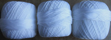 Feines Häkelgarn uni weiß 3 x 100 g Häkelnadel 1,5 reine Baumwolle mercerisiert