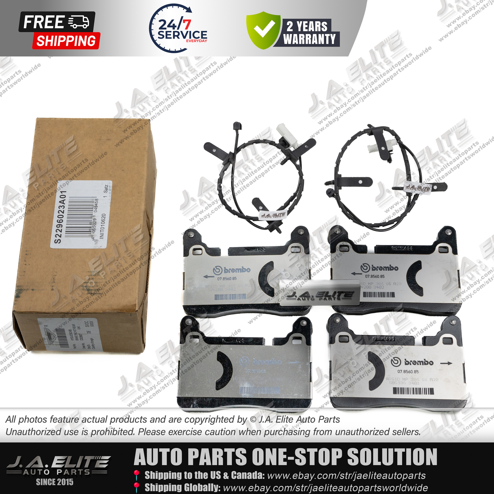 Genuine Front & Rear Brake Pads fit Aston Martin DB9 DB11 + FREE SENSOR