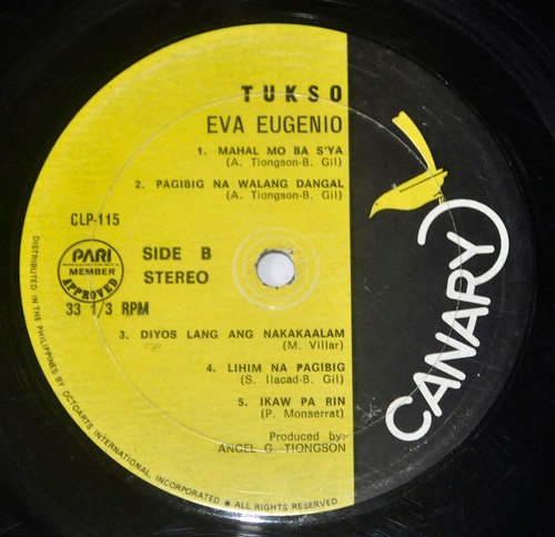 Philippines EVA EUGENIO Tukso OPM LP Vinyl Record EBay
