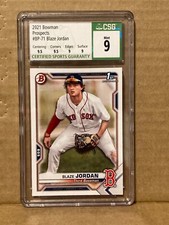 Blaze Jordan 2021 Bowman 1st Paper Prospect BP-71 CSG 9 Mint