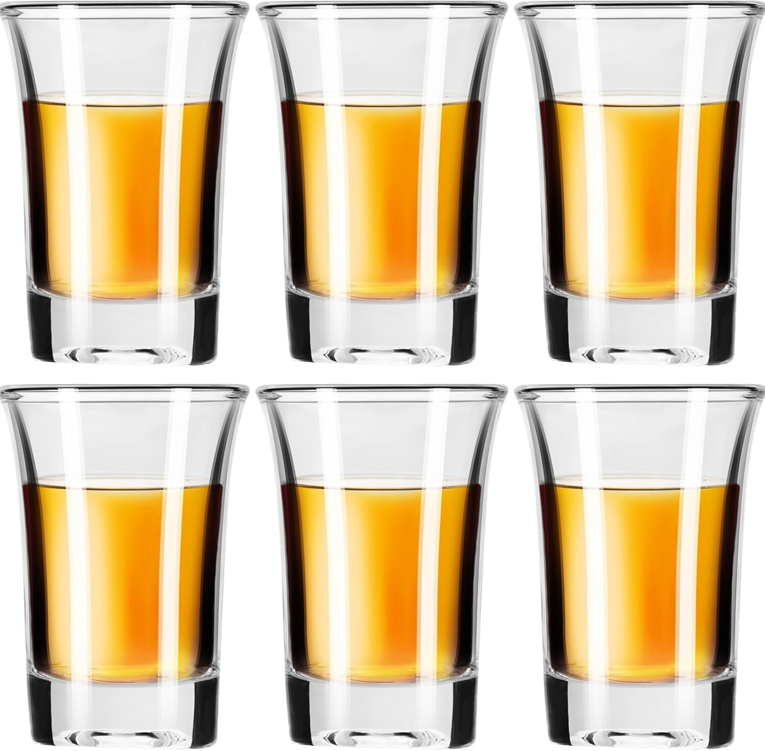 6-Piece 1.5 Oz Spirit Glasses with Heavy Base - Ideal Gift Set