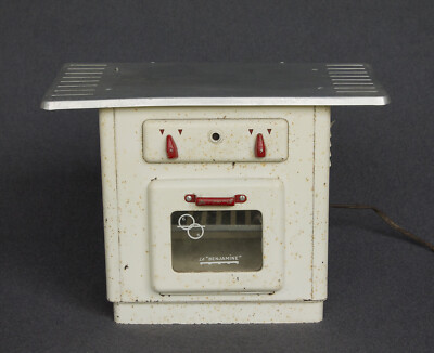 Cuisinière Jouet Ancienne TMF Années 1950 - Dînette En Tôle 2 Fours - État D'usage