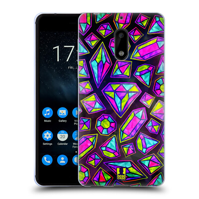 HEAD CASE DESIGNS VIVID PRINTED JEWELS SOFT GEL CASE FOR NOKIA PHONES 1