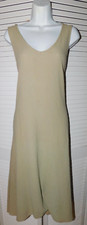 Cottonways Size 1 Taupe All Cotton Gauze Womens Sleeveless V Neck Pullover Dress