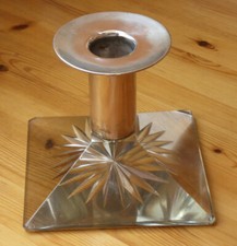 Leuchter - Silber 800 - Fuss geschl.  Kristallglas - Schaft Silber 800