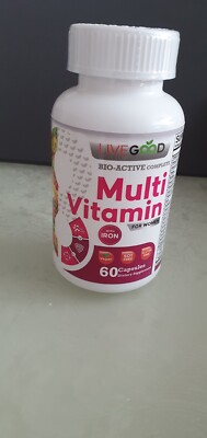 Livegood MultiVitamine komplex für Frauen mit Eisen. 60 Kapseln  MDH  09/26  