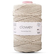 3mm x 300 Yards Cotton Macrame Rope 2 Strand Natural Cotton Cord for DIY Craf...