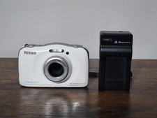Nikon COOLPIX S33 13.2MP Digital Camera - White With Charger