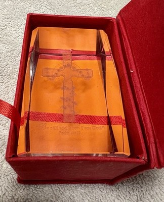 Primo 3D Laser Etched Psalm 46:10 Be Still and Know That I Am GOD Paper Weight