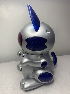 Sega Toys Tiger Robot Cat 2000 Grey/Blue Tested Works Interactive