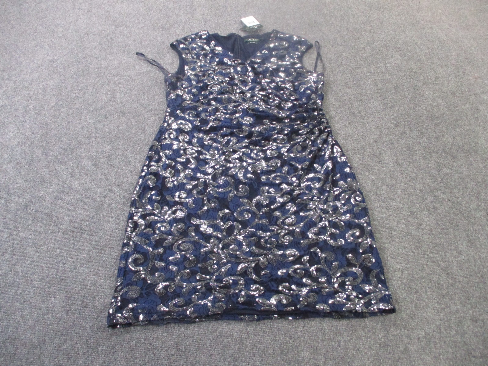 Ralph Lauren Dress Womens 18 Sequin Tank Pullover Lightweight Stretch Party NEW
