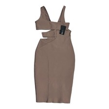 Fashion Nova Women's Cutout Zipper Midi Dress - Size M