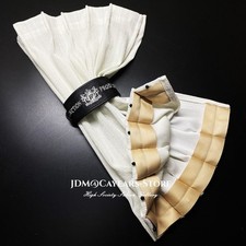 2pcs Jdm Junction Produce White Velvet Silvery Jp Car Curtains Shade Valance 50s