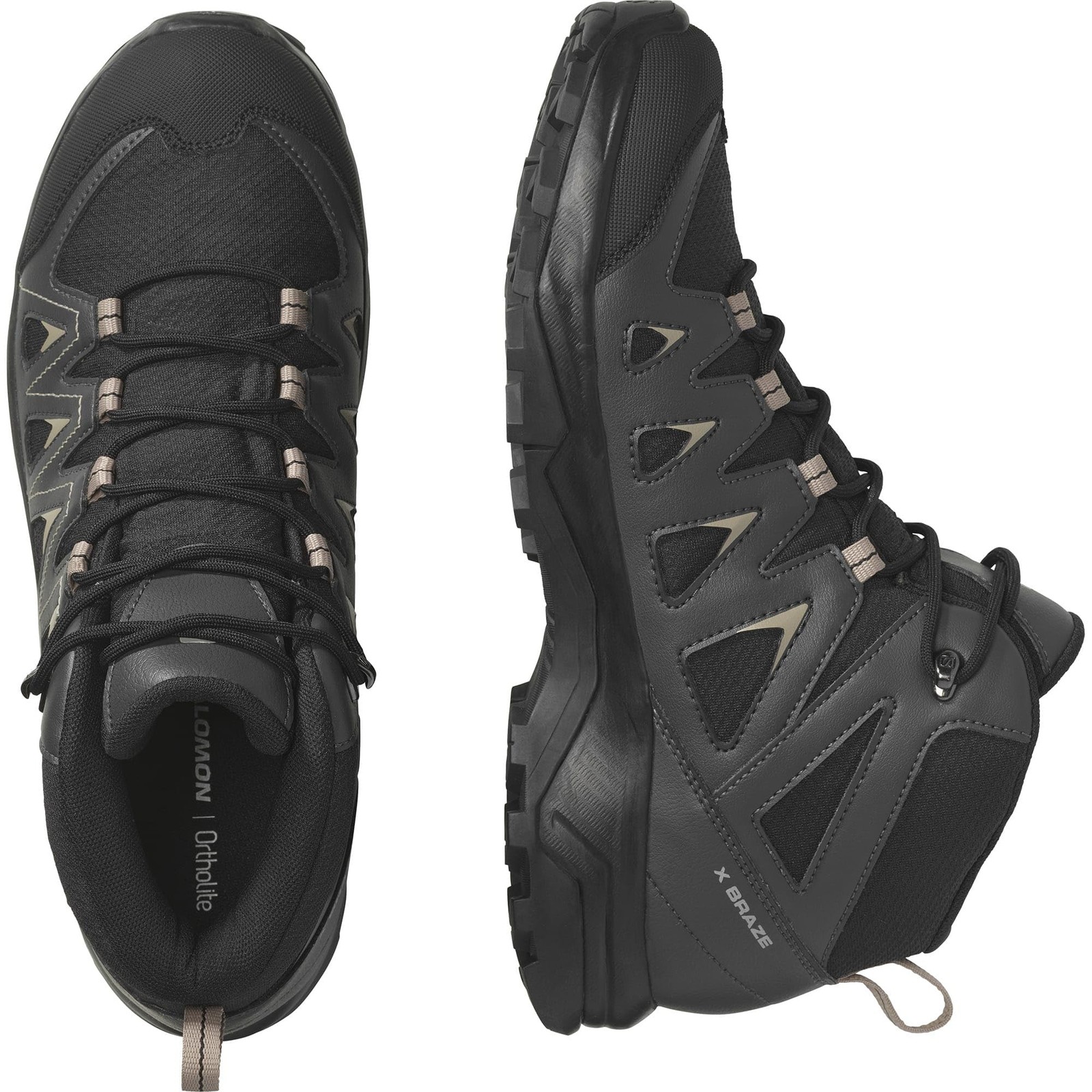 Salomon X BRAZE MID Gore Tex Scarpe da Trekking Uomo Nero Comode Impermeabili