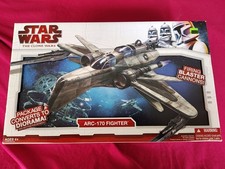RARE  STAR WARS THE CLONE WARS ARC-170 FIGHTER FACTORY SEALED  DIORAMI  CANNONS
