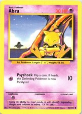 ABRA 43/102 COMMON BASE SET UNLIMITED POKEMON NM/M