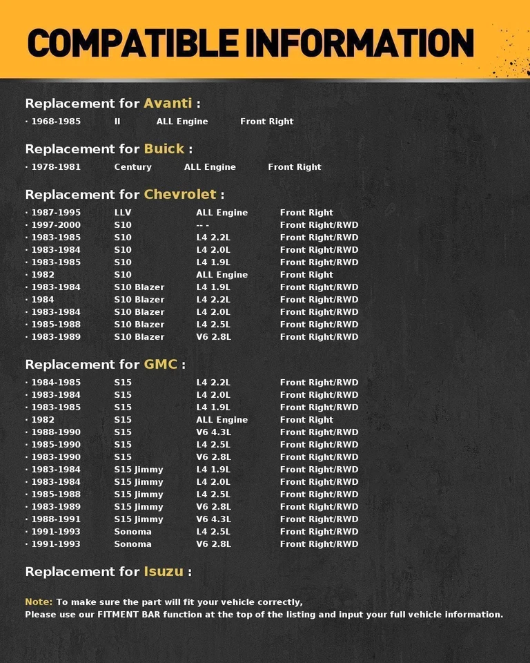 1 peça pinça de freio dianteira esquerda para Chevrolet S10 1982-2003 GMC Sonoma 1991-2003 - Imagem 2 de 4