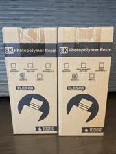 Two boxes of Unopened, New, ELEGOO 8K Standard Resin 1000g, Space Grey