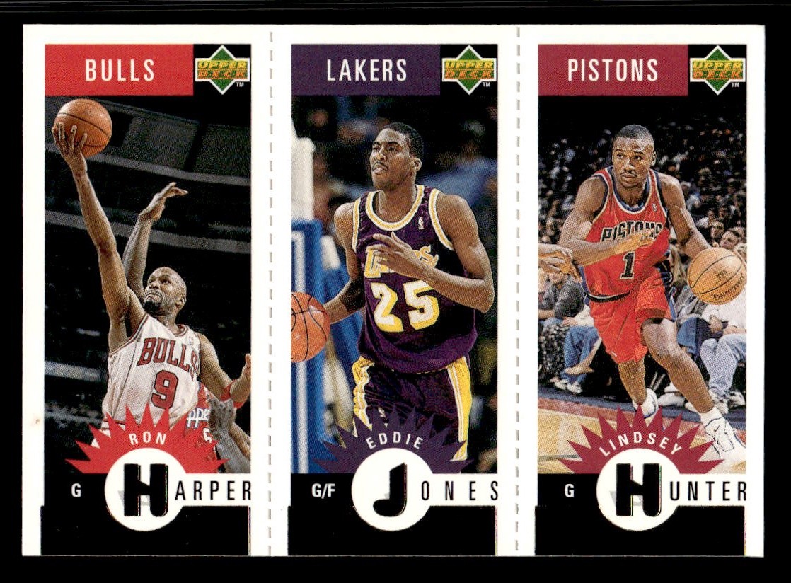 1996-97 Collector's Choice Mini-Cards Panels Gold - Ron Harper / Eddie Jones