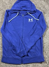 Under Armour Women s Medium Purple Full Zip Hoodie Jacket Athletic Sweatshirt