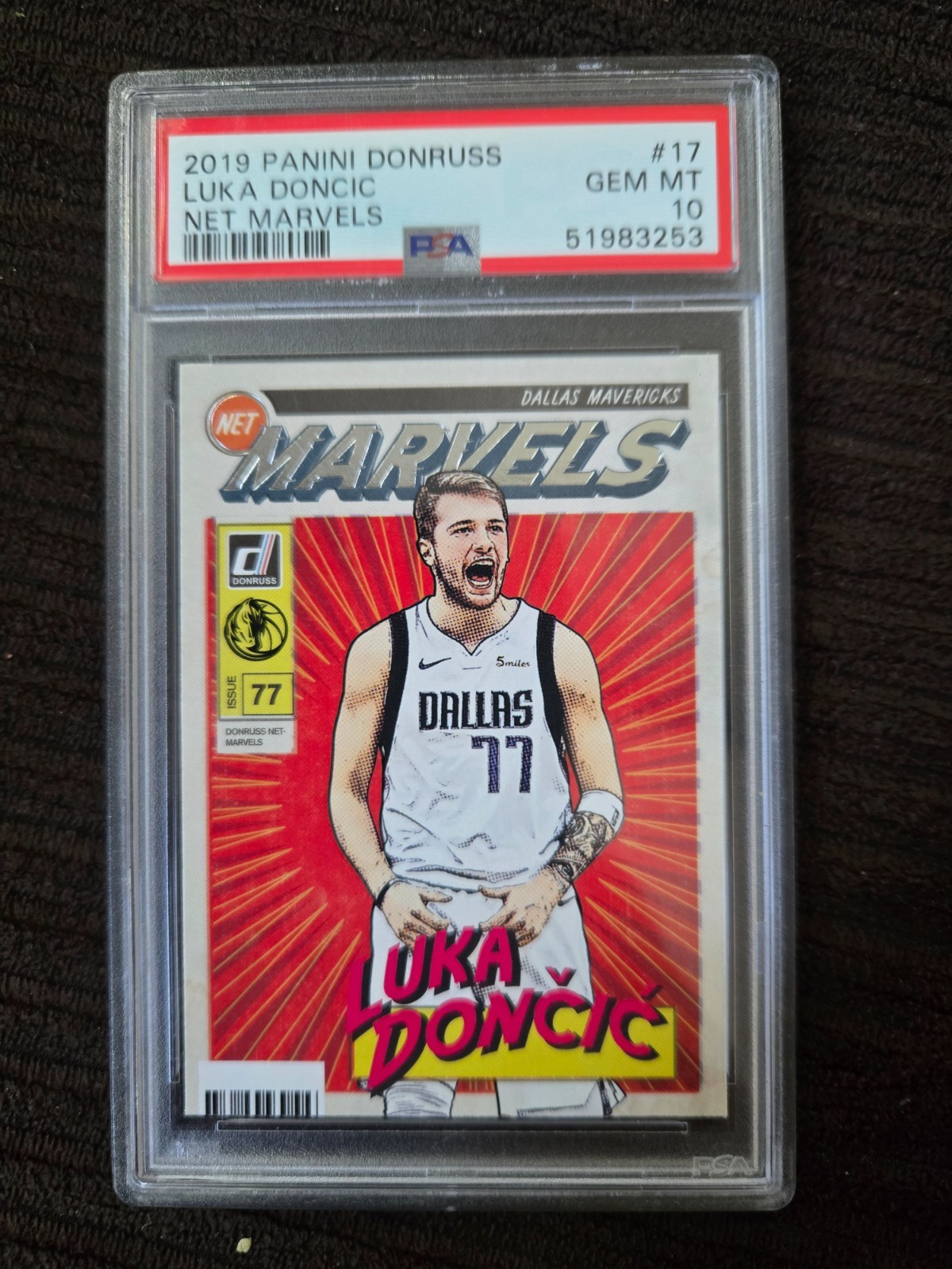 2019 Panini Donruss Luka Doncic Net Marvels PSA 10