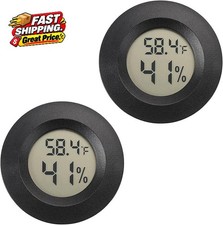2 Pack Digital Mini Hygrometer Thermometer Indoor Outdoor Humidity Monitor Meter