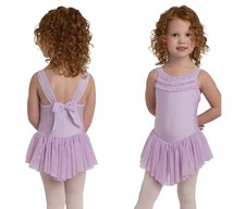 Dance Leotard Dress DanzNMotion Medium Child Black Ballet Jazz Tank Ruffle  Bow