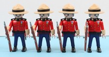 4 x Playmobil Mountie 71889 Serie 28 RCMP Royal Canadian Mounted Police