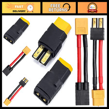 2 Pair RC LiPo Battery Connector Adapters XT60 Male Female for ESC Charger Traxx