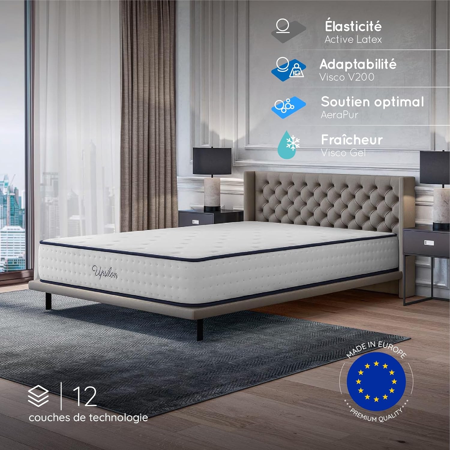 Matelas Upsilon 90x200 la solution idéale pour optimiser le confort d'une chambre d'amis