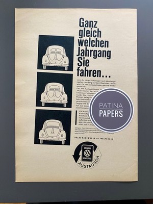 1962 VW Original Ersatzteile Austauschmotor Käfer Volkswagen Vintage Ad Werbung