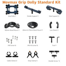 MOVMAX Grip Dolly System Standard Kit Camera Slider Dolly System No Flightcase