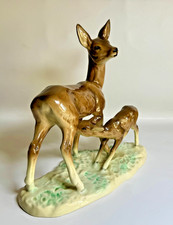 Reh mit Kitz - Ricke und Bambi Cortendorf  1A Zustand