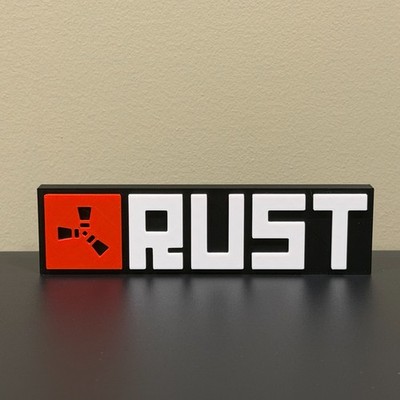 Rust Decor Sign 3D Printed Display