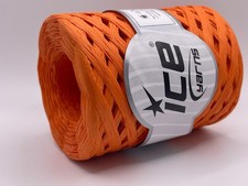 Orange Raffia 70604 Ice Yarns Viscose Crafting Flat Fiber Crafts 100gr 109yds