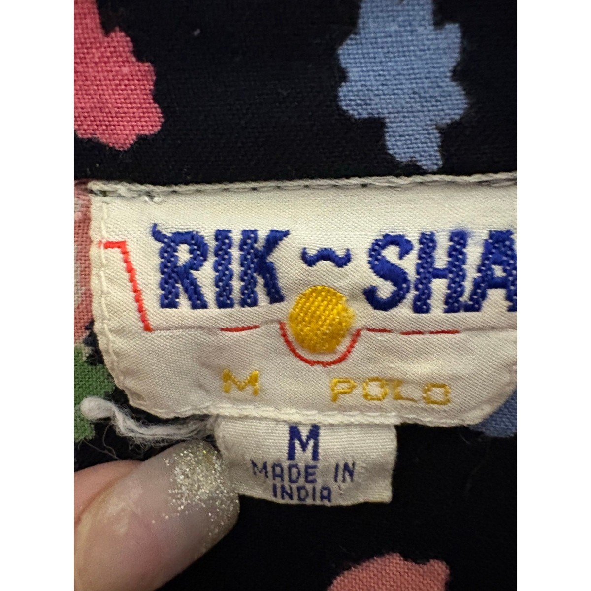 Vintage Rik-Shaw Button Up Shirt Novelty Print Fish Rabbit M Retro Boho Artsy View 6